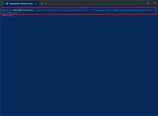 Controlled folder access whitelist app via PowerShell